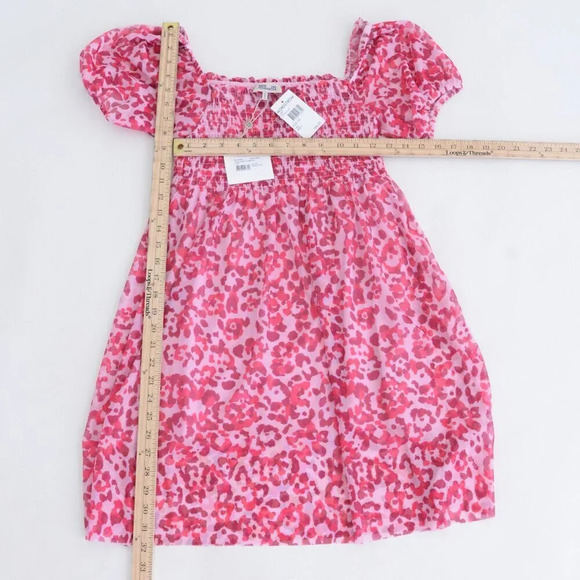Baum Und Pferdgarten Joliet Pink Spotted Smocked Mini Short Sleeve Dress XS - Picture 4 of 10